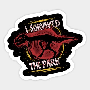 I survived the park Sticker